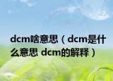 dcm啥意思（dcm是什么意思 dcm的解釋）