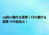 cg和cv是什么意思（CGV是什么意思 CGV的含義）