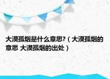 大漠孤煙是什么意思?（大漠孤煙的意思 大漠孤煙的出處）