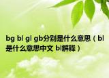 bg bl gl gb分別是什么意思（bl是什么意思中文 bl解釋）