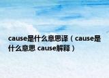 cause是什么意思譯（cause是什么意思 cause解釋）