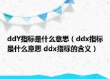 ddY指標(biāo)是什么意思（ddx指標(biāo)是什么意思 ddx指標(biāo)的含義）