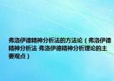 弗洛伊德精神分析法的方法論（弗洛伊德精神分析法 弗洛伊德精神分析理論的主要觀點）