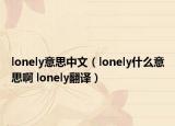 lonely意思中文（lonely什么意思啊 lonely翻譯）