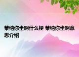 萊納你坐啊什么梗 萊納你坐啊意思介紹